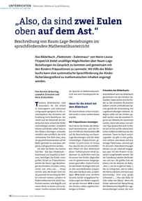 Produktabbildung zu „Also, da sind zwei Eulen oben auf dem Ast.“ - Beschreibung von Raum-Lage-Beziehungen im sprachfördernden Mathematikunterricht