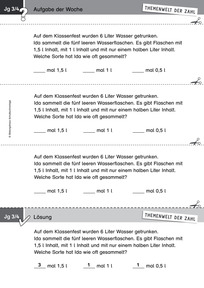 Produktabbildung zu Themenwelt der Zahl: Aufgabe der Woche 46/2016 - Größen und Messen: Sachrechnen mit Volumina