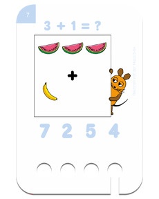 Erstes Rechnen mit der Maus 5-6+.Beispielkarte Früchte