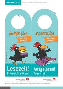Produktabbildung zu Antolin-Türschild: Bastelvorlage