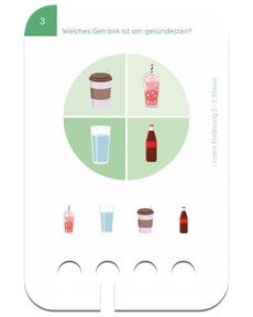 Beispielkarte «Unsere Ernährung» - Welches Getränk ist am gesündesten?