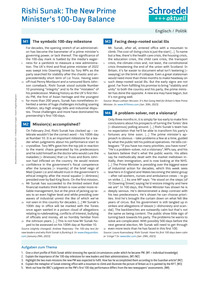 Produktabbildung zu Rishi Sunak: The New Prime Minister's 100-Day Balance - - Englisch / Politik ab Klasse 10