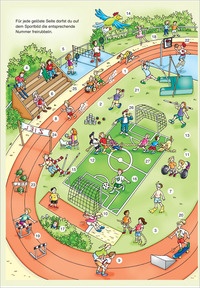 Sattelfest in Deutsch 4: Rubbelbild Sportplatz
