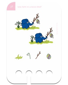 Was fehlt mit der Maus 3-4+. Beispielkarte Osterei