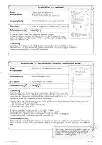 Beispiel Didaktische Hinweise zu verschiedenen Arbeitsblättern / Aufgabentypen