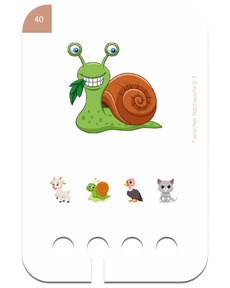 Tierischer Nachwuchs. Beispielkarte Schnecke