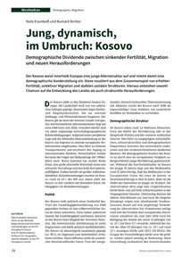 Produktabbildung zu Jung, dynamisch, im Umbruch: Kosovo - Demographische Dividende zwischen sinkender Fertilität, Migration  und neuen Herausforderungen