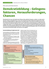 Produktabbildung zu Demokratiebildung - Gelingensfaktoren, Herausforderungen, Chancen