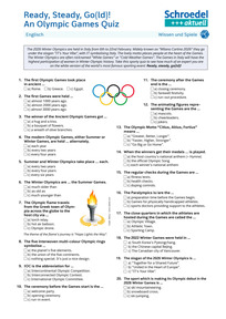 Produktabbildung zu Ready, Steady, Go(ld)! An Olympic Games Quiz - - Englisch ab Klasse 7