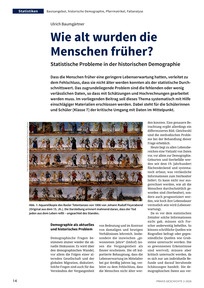 Produktabbildung zu Wie alt wurden die Menschen früher? - Statistische Probleme in der historischen Demographie