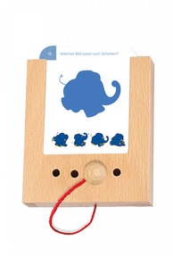 Schattenspiele mit der Maus 3-4+. Lochkasten mit Kartenbeispiel