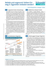 Produktabbildung zu Beliebt und ungesund: Sollten Einweg-E-Zigaretten verboten werden? - - Fächerübergreifend / Biologie / Politik ab Klasse 8
