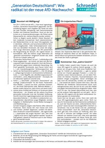 Produktabbildung zu "Generation Deutschland": Wie radikal ist der neue AfD-Nachwuchs? - - Politik ab Klasse 9