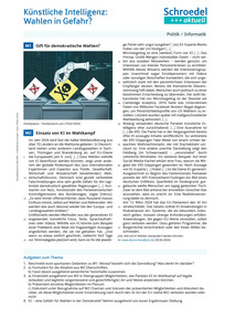 Produktabbildung zu Künstliche Intelligenz: Wahlen in Gefahr? - - Politik / Informatik ab Klasse 8