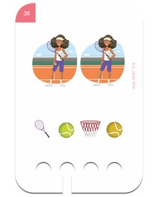 Was fehlt. Beispielkarte Tennis