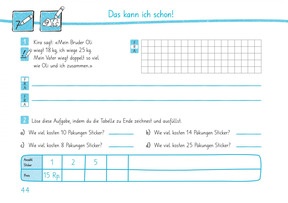 Die Bunte Reihe Schweiz - Sachrechnen 2 - Beispielseite 44