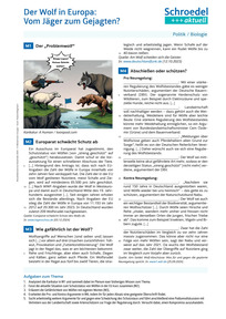 Produktabbildung zu Der Wolf in Europa: Vom Jäger zum Gejagten? - - Politik / Biologie ab Klasse 7