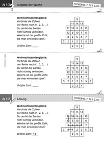 Produktabbildung zu Themenwelt der Zahl: Aufgabe der Woche 49/2017 - Zahlen und Operationen: Problemaufgabe zur Zahlreihenfolge (Klasse 1/2)