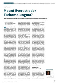 Produktabbildung zu Mount Everest oder Tschomolungma? - Wie Benennungen kulturelle Vormachtansprüche transportieren