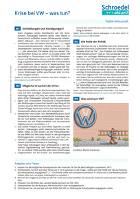 Produktabbildung zu Krise bei VW - was tun? - - Politik / Wirtschaft ab Klasse 11