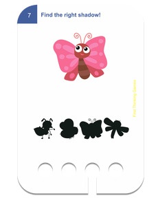 Erste Denkspiele. beispielkarte Schmetterling