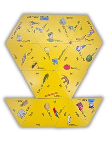 Schubitrix Leseförderung Domino-Karten gelb: Lösungsbild