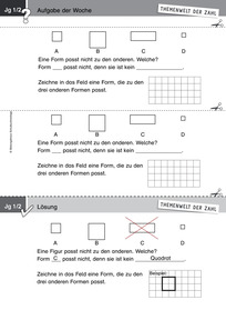 Produktabbildung zu Themenwelt der Zahl: Aufgabe der Woche 21/2014 - Klasse 1/2: Geometrie - ebene Figuren