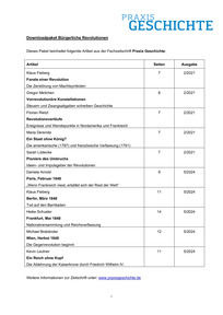 Produktabbildung zu Downloadpaket Bürgerliche Revolutionen - Materialien für die Klassenstufen 7 bis 9