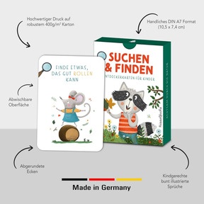 Handlich, nachhaltig und praxisnah: 40 liebevoll illustrierte Bildkarten.