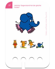 Farben und Muster mit der Maus 3-4. Kartenbeispiel Rollschuhfahren