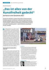 Produktabbildung zu „Das ist alles von der Kunstfreiheit gedeckt“ - Darf Kunst in einer Demokratie alles?