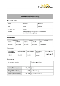 Produktabbildung zu LF12-LS2_4 Reisekosten-Hüls-Abr