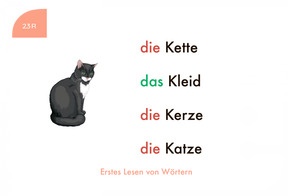 Erstes Lesen von Wörtern - Beispiel: die Katze