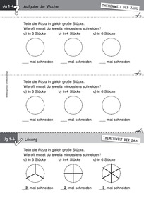 Produktabbildung zu Themenwelt der Zahl: Aufgabe der Woche 37/2016 - Raum und Form: Kreise unterteilen (Klassen 1 bis 4)