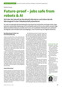 Produktabbildung zu Future-proof - jobs safe from robots & AI - Sich über die Zukunft der Berufswelt informieren und sichere Berufe überzeugend in einer Videobotschaft präsentieren