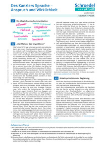 Produktabbildung zu Des Kanzlers Sprache - Anspruch und Wirklichkeit - - Deutsch / Politik ab Klasse 10