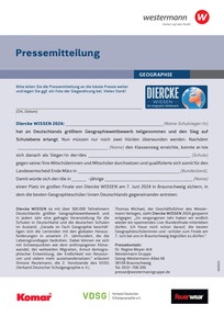 Produktabbildung zu Pressemitteilung Schulsieger/-in - Diercke WISSEN 2024