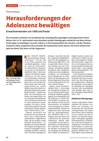 Produktabbildung zu Herausforderungen der Adoleszenz bewältigen - Erwachsenwerden um 1800 und heute