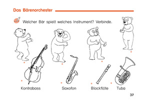 Kolibri Arbeitsheft 1/2 - Seite 37 "Das Bärenorchester"