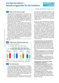 Produktabbildung zu Die Rentenreform - Bewährungsprobe für die Koalition - - Politik / Wirtschaft ab Klasse 10
