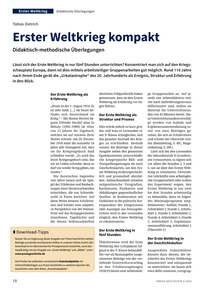 Produktabbildung zu Erster Weltkrieg kompakt - Didaktisch-methodische Überlegungen