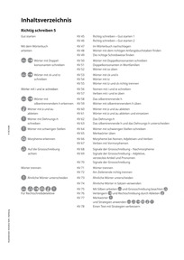 KV Flora 5: Inhaltsverzeichnis - Richtig schreiben