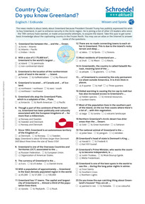 Produktabbildung zu Country Quiz: Do you know Greenland? - - Englisch / Erdkunde ab Klasse 8