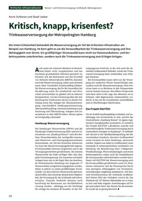 Produktabbildung zu Kritisch, knapp, krisenfest? - Trinkwasserversorgung der Metropolregion Hamburg