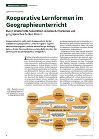 Produktabbildung zu Kooperative Lernformen im Geographieunterricht - Durch strukturierte Kooperation komplexe Lernprozesse und geographisches Denken fördern
