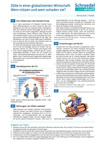 Produktabbildung zu Zölle in einer globalisierten Wirtschaft: Wem nützen und wem schaden sie? - - Wirtschaft / Politik ab Klasse 11