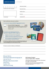 Produktabbildung zu Lehrerbogen/Gewinncoupon Lehrkräfte - Diercke WISSEN 2022