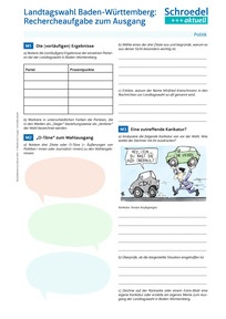 Produktabbildung zu Landtagswahl Baden-Württemberg: Rechercheaufgabe zum Ausgang - - Politik ab Klasse 8