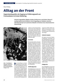 Produktabbildung zu Alltag an der Front - Gegenstandsquellen als Zugang zur Erfahrungswelt von Frontsoldaten im Ersten Weltkrieg