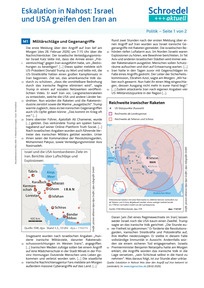 Produktabbildung zu Eskalation in Nahost: Israel und USA greifen den Iran an - - Politik ab Klasse 10